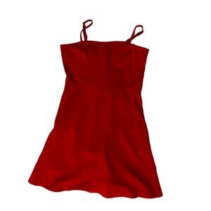 Satin Red Mini Red Dress